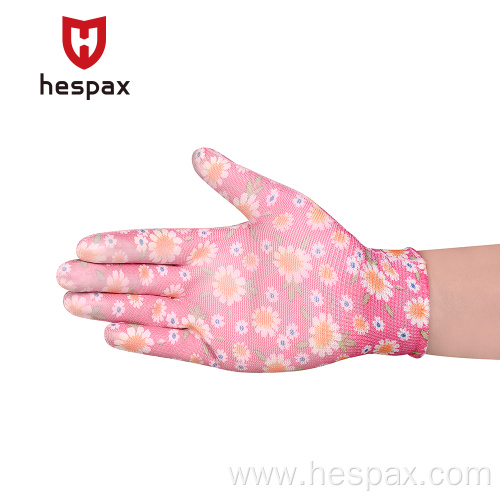 Hespax Lightweight Floral Patterned Non-Slip Housework Glove